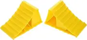 1 Pair Car Tire Stopper Car Wheel Anti-Slip Garage Car Stopper Flat Stoppers for Tires Wheel Chocks for Trailer Truck Wheel Chocks Garage Tire Stops Wheel Stopper Yellow Plastic