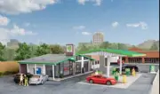 Walthers Cornerstone 1/87 HO 1980s MODERNIZED GAS STATION 5 colors +Accessories!