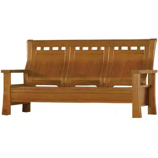 綠活居 瑪尼典雅風實木三人座沙發椅-192x79x100cm免組