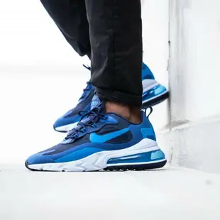 【日本海外代購】Nike Air Max 270 React 藍色 白色 藍色麂皮 氣墊鞋 限定款 休閒鞋 男AO4971-400