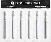 Diamond Drill Bit Bits Manicure Pedicure Nail "Flame " Blue 2.1mm Staleks (Blue/Medium)