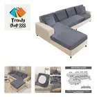 Sectional Couch Covers 8 Pieces Velvet Couch Cushion Covers L Shape Soft Stre...