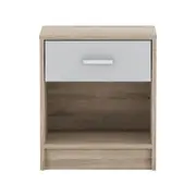 Ivan Bedside Table- Oak/light Grey