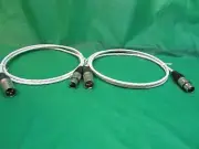 5 FT SILVER PLATED MIL-SPEC MIC BALANCED XLR INTERCONNECT FOR KRELL AMPLIFIERS.
