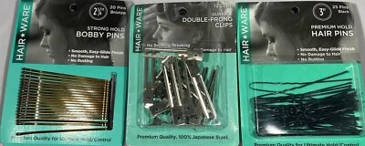 (2 PACK) Hair Ware Premium Hold Hair Pins, Bobby Pins, & Clips - CHOOSE ITEM!