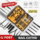 22PCS Manicure Set Pedicure Kit Set Stainless Steel Nail Grooming Clippers Tools