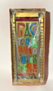 1969 Terra Sancta Guild PEACE TO ALL WHO ENTER HERE Brass Door Knocker UNOPENED