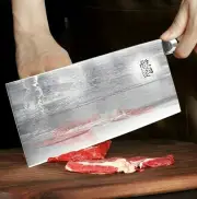 Handmade Cleaver Knife Forged Stainless Steel Wood Handle Chef Butcher Slicing L