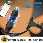 App Remote Control Thrusting Anal Vibrator Prostate Massager Cock Ring Sex Toys