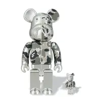 在飛比找Yahoo奇摩購物中心優惠-BE@RBRICK Bape 銀 100%+400% 庫柏力