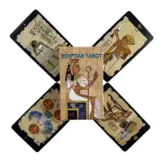 Egyptian Tarot Deck, 78 Cards, 4.1x2.4in, English Divination for Board Games