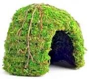 Galapagos Mossy Dome Shelter - Small Pet Reptile Terrarium Corner Natural Hide