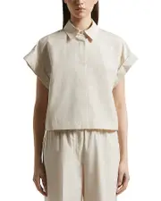 Peserico Short Sleeve Hidden Placket Blouse