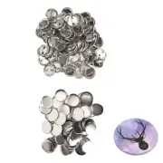 100 Set 37MM Pin Back Button Parts Metal Plastic Button Making Supply For Badge