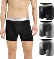 Incontinence Underwear for Men Washable with Front Fly Mens Incontinence Underwear for Bladder Leak Proof Underwear for Men 150ml Waterproof Mens Incontinence Boxer Briefs (Medium, Black/Gray/Gray)