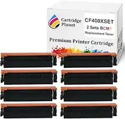 Cartridge Planet 2 Sets BCMY Compatible Toner Cartridge Replacement for HP 201X CF400X CF401X CF403X CF402X (2,800/2,300 (B/CMY) pages) for HP Color LaserJet Pro MFP M252 M252dw M252n M274n M277 M277dw M277n