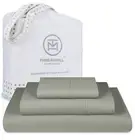 Threadmill Luxury 800 Thread Count Twin 100% Cotton Sheets - Moonrock Grey Sa...