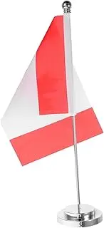Veemoon Small Canada National Flag Table Decor Base Compact Polyester Mini Flag for National Day Celebrations Office and Classroom Decoration