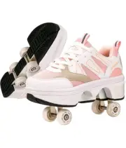Roller Skate Shoes for Girls, Kids, Women and Adults – Retractable Shoes US 8.5