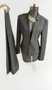 NEW Ann Taylor Pant Suit Size 12 Jacket 10 Pant Two Piece Set Pockets Ankle $287