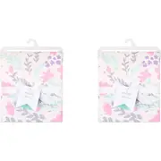 2x The Peanutshell 101cm Cotton Nursery Blanket Baby/Newborn Bedding Pink Floral