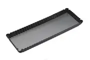 Bakemaster Loose Base Fluted Rectangular Flan/Quiche Pan 36x13x3.5cm