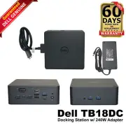 Dell Precision USB-C Thunderbolt Docking Station W/ 240W AC Adapter K16A TB18DC