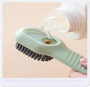 LeoLeoii Out of The Liquid Shoe Brush, Press The Automatic Liquid Filling Brush, Household Soft Bristle Cleaning Bath Brush