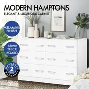 ALFORDSON 6 Chest of Drawers Hamptons Dresser Storage Cabinet Tallboy White