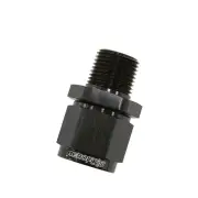 Aeroflow Male NPT To Female AN Straight Nut and Fitting 1/2" To -8 AN Black