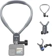 TELESIN Plus Magnetic Neck Mount Necklace Holder, Chest Head Shoulder Lanyard Strap Body Clip for GoPro 13 12 11 10 9 8 Insta360 X3 X4 GO3 DJI Action 3 4 5 Pro Osmo Pocket 3 Bike Motorcycle Accessory