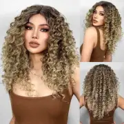 Synthetic T-part Lace Wig Brown Short Wavy Wigs for Women Party Fashion Hair