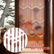 Beaded Curtain Door String Curtains 31Lines Bamboo Wooden Beaded Doorway Curtain