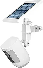 [HOLACA] 2-in-1 Weatherproof Gutter Mount for Stick Up Cam Pro Solar Panel, Spotlight Cam Pro Battery and Stick Up Cam Plus Battery Outdoor Mount Accessories for Ring Super Solar Panel (White)
