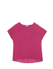 $120 Neiman Marcus Women's Pink Cap Sleeve Silk Top Size Medium