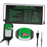 MET Standard 10"x20.75" Seedling Heat Mat and Digital Thermostat Combo