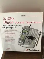 RadioShack Cordless Answering Phone System Set Digital Spread New Tad 3815