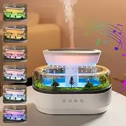Raindrop Aroma Diffuser – White Noise & Rain Sounds,Garden Decor Essential Oil Diffuser & Cool Mist Humidifier | 250mL, 7 LED Colors, AU Plug