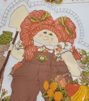 Cabbage Patch Kids cut sew pillow doll fabric panel vintage vegetable garden