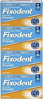 [Fixodent] Extra Hold Denture Adhesive Powder 2.7 Oz (Pack of 4)