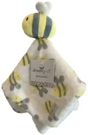 Dream Gro Super Soft Plush Bee Bumblebee Security Blanket Baby Lovey 14x14