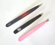 3 pc set Tweezers Stainless Steel Ingrown Hair Eyebrow Eyelash Tweezers