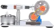 Mini Stirling Engine Model, Hot Air Power Generator Model Mini External Combustion Stainless Steel Pocket Sized Physics Science Lab Teaching Education Experiment Toys Kits for Kids Students