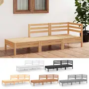 Solid Wood Pine Garden Lounge Set 3 Piece Patio Furniture Multi Colours vidaXL