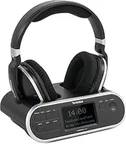 TechniSat STEREOMAN 2 DAB+ Wireless 2.4 GHz Wireless Headphones (with Docking Station, DAB+/FM Radio Reception, for TVs and Music Systems) Black