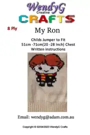 Childs jumper knitting pattern My Ron jumper My own design Multi size