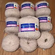 Pingouin Eaux Vives Yarn Made In France 50g Color Light Brown (Lot of 10 Balls)
