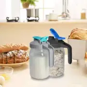 Mason Jar Pour Spout Lid, Wide Mouth Silicone Mason Jar with Handle