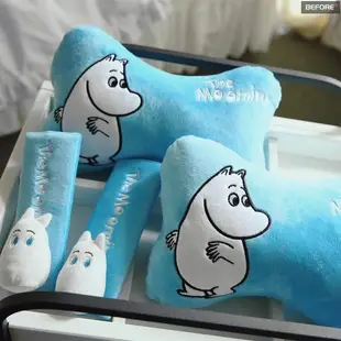 安全帶保護套 安全帶套 MOOMIN 嚕嚕米 小不點 汽車 安全帶套 頭部靠枕 車枕 頸枕 汽車裝飾用品