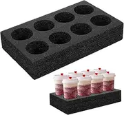 CANIGHT Cup Holder Caravan Storage for Glasses En Mousse Drink Carrier with Handle Food Drink Holder Stubby Drink Caddy Spray Food Containers Takeout Beverage Carrier Epe Black re-usable
